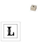 Letter L 1 inch rubberen stempel (Gestempeld)