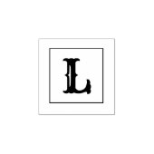 Letter L 1 inch rubberen stempel (Afrduk)