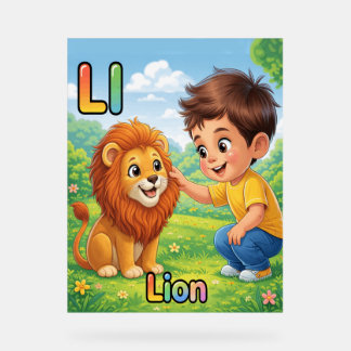 Letter L Alfabet Poster – L is voor Leeuw