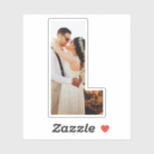 Letter L Alphabet & Photo Custom-Cut Vinyl Sticker (Vel)