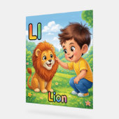Letter L Alphabet Poster – L is for Lion  (Hoek)