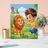Letter L Alphabet Poster – L is for Lion  (Huwelijk)