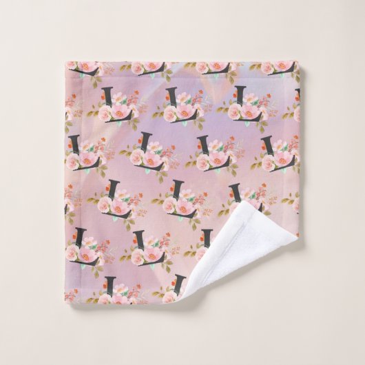 Letter L Bad Handdoek (Wasdoekje)