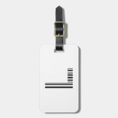 LETTER L BAR CODE Eerste Initiaal Barcodepatroon Bagagelabel (Voorkant verticaal)