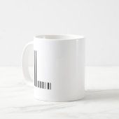 LETTER L BAR CODE Eerste Initiaal Barcodepatroon Koffiemok (Voorkant links)