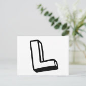 Letter L Briefkaart (Staand voorkant)