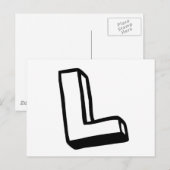 Letter L Briefkaart (Voorkant / Achterkant)