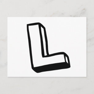 Letter L Briefkaart