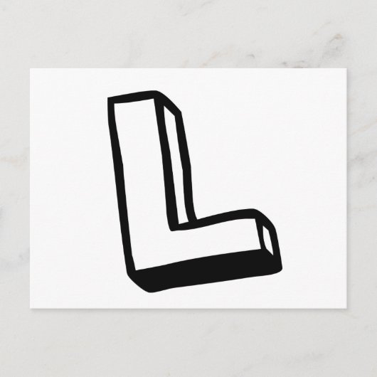 Letter L Briefkaart (Voorkant)