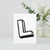 Letter L Briefkaart (Staand voorkant)