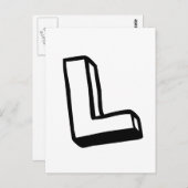 Letter L Briefkaart (Voorkant / Achterkant)