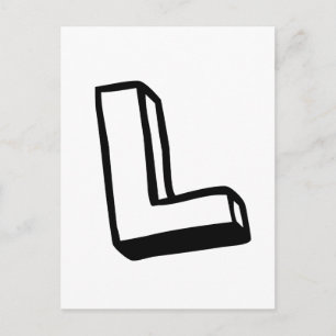 Letter L Briefkaart