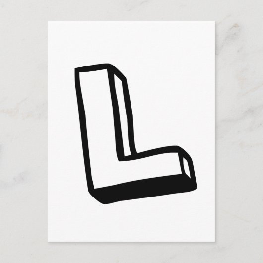 Letter L Briefkaart (Voorkant)