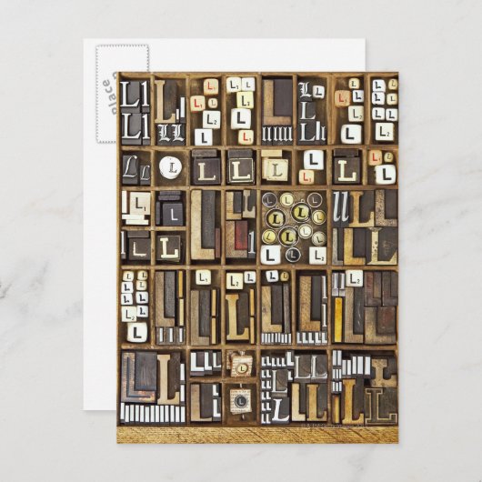 Letter L Briefkaart (Voorkant / Achterkant)