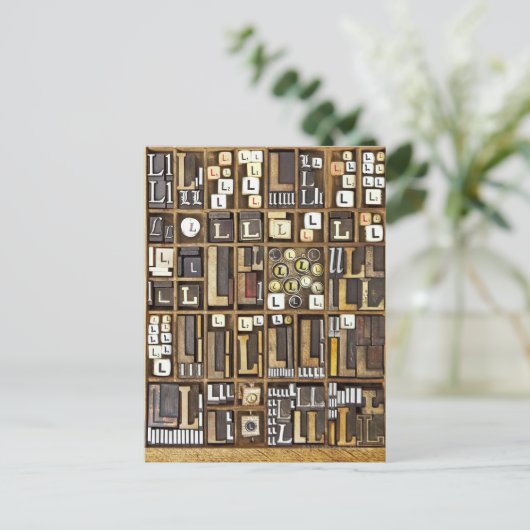 Letter L Briefkaart (Staand voorkant)