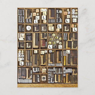 Letter L Briefkaart