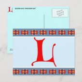Letter L Briefkaart (Voorkant / Achterkant)
