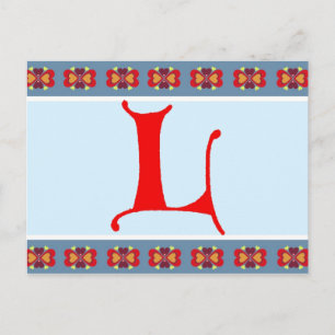 Letter L Briefkaart