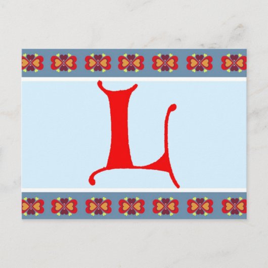 Letter L Briefkaart (Voorkant)
