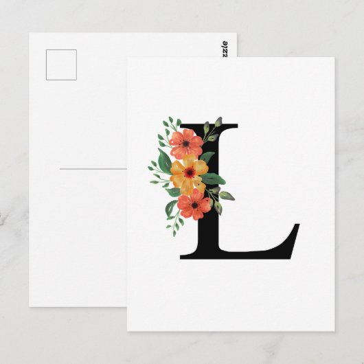 Letter L Briefkaart (Voorkant / Achterkant)