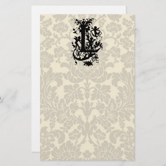  letter "L" Briefpapier (Voorkant / Achterkant)