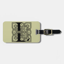 Letter L  Celtic Knot Monogram Bagagelabel