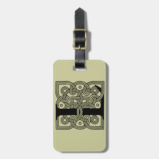 Letter L  Celtic Knot Monogram Bagagelabel (Voorkant verticaal)