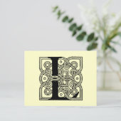 Letter L  Celtic Knot Monogram Briefkaart (Staand voorkant)