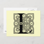 Letter L  Celtic Knot Monogram Briefkaart (Voorkant / Achterkant)