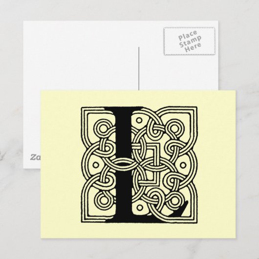 Letter L  Celtic Knot Monogram Briefkaart (Voorkant / Achterkant)