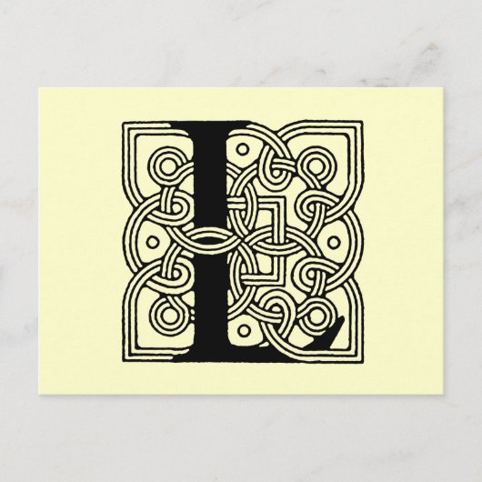 Letter L  Celtic Knot Monogram Briefkaart (Voorkant)