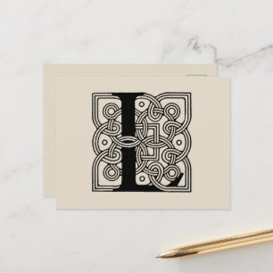 Letter L  Celtic Knot Monogram Briefkaart