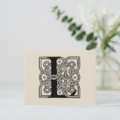 Letter L  Celtic Knot Monogram Briefkaart (Staand voorkant)