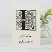 Letter L  Celtic Knot Monogram Kaart (Staand voorkant)