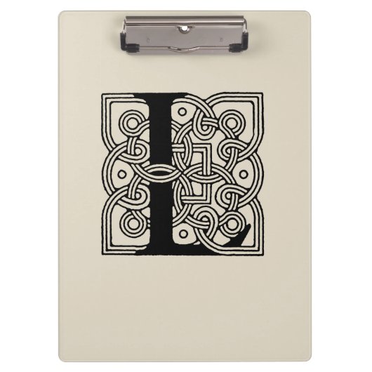 Letter L  Celtic Knot Monogram Klembord (Voorkant)