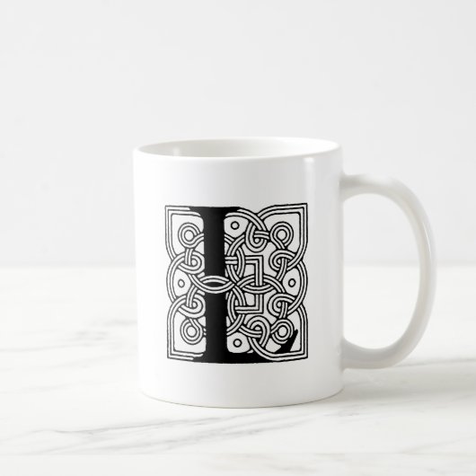 Letter L Celtic Knot Monogram Koffiemok (Rechts)