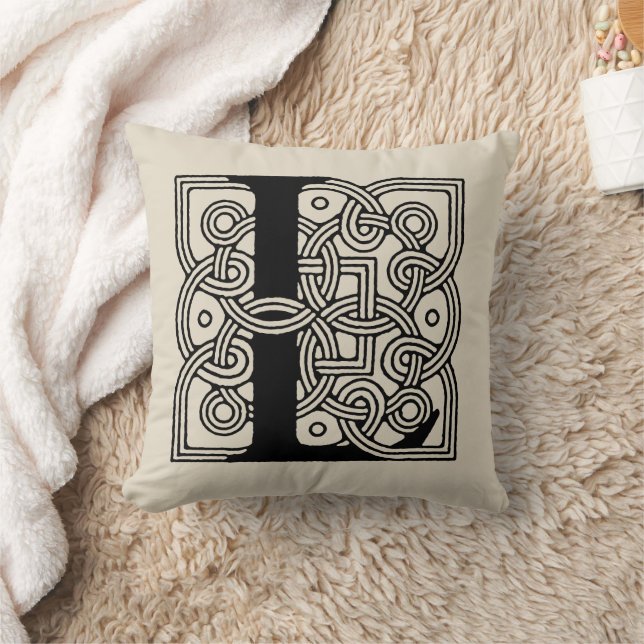 Letter L  Celtic Knot Monogram Kussen (Deken)