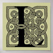 Letter L  Celtic Knot Monogram Poster (Voorkant)