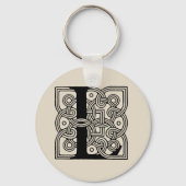 Letter L Celtic Knot Monogram Sleutelhanger (Voorkant)