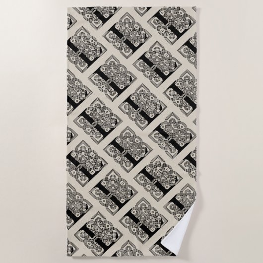 Letter L  Celtic Knot Monogram Strandlaken (Voorkant)