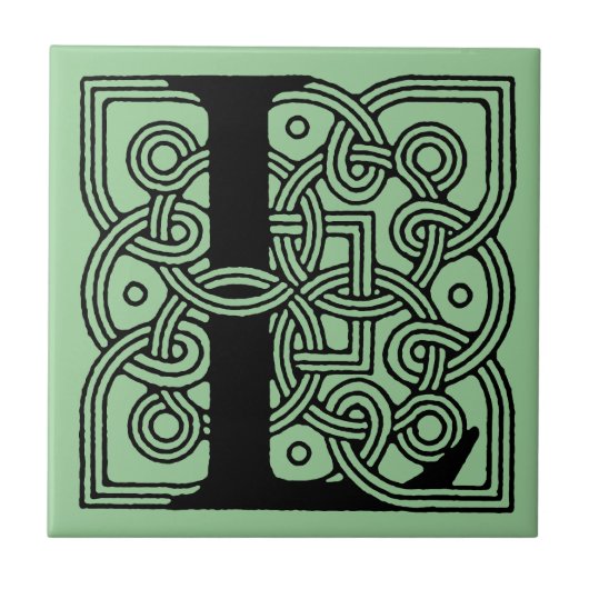 Letter L  Celtic Knot Monogram Tegeltje (Voorkant)