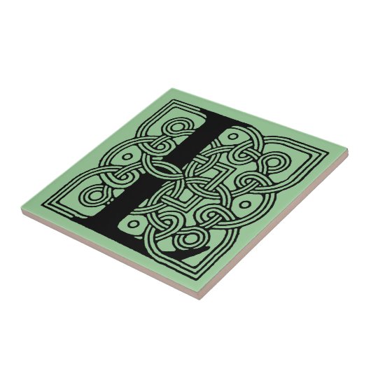 Letter L  Celtic Knot Monogram Tegeltje (Zijkant)