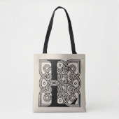 Letter L Celtic Knot Monogram Tote Bag (Voorkant)