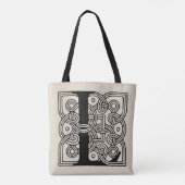 Letter L Celtic Knot Monogram Tote Bag (Achterkant)