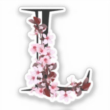 Letter L, Cherry Blossom