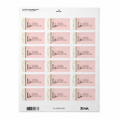 Letter L Cupcake Zakelijk adres Mailing Labels (Full Sheet)