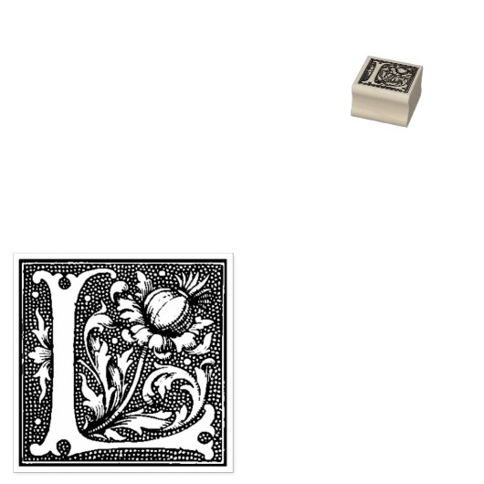 Letter L Decorative First Letter Rubberstempel (Gestempeld)