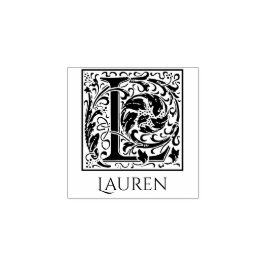 Letter L eerste brief gepersonaliseerd Rubberstempel