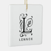 Letter L Elegant Monogram Kerst Ornament (Rechts)