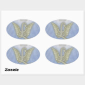 Letter L Engel Monogram Ovale Sticker (Vel)